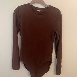 Old Navy Chocolate Long Sleeve Bodysuit